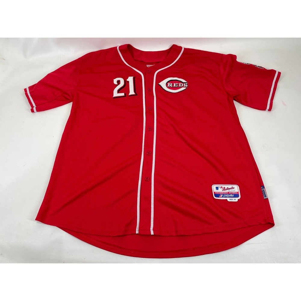 Cincinnati Reds 21 Frazier Magestic Jersey All Star 2015 Cool Base Size 56